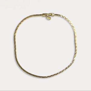 LES BERNARD Herringbone Gold Chain Necklace